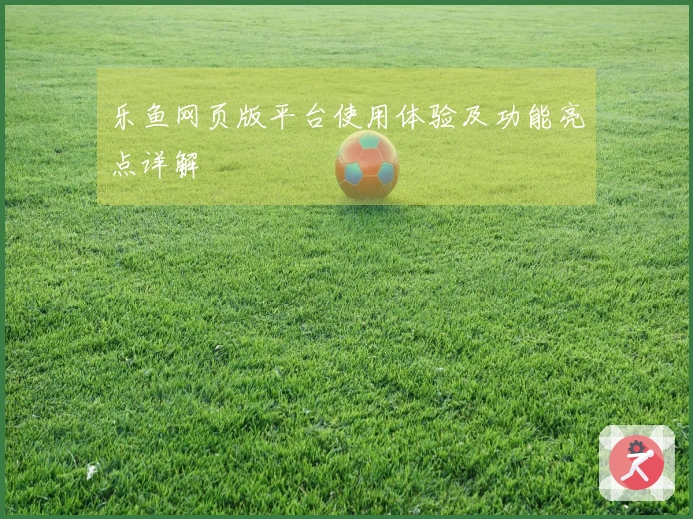 乐鱼网页版平台使用体验及功能亮点详解